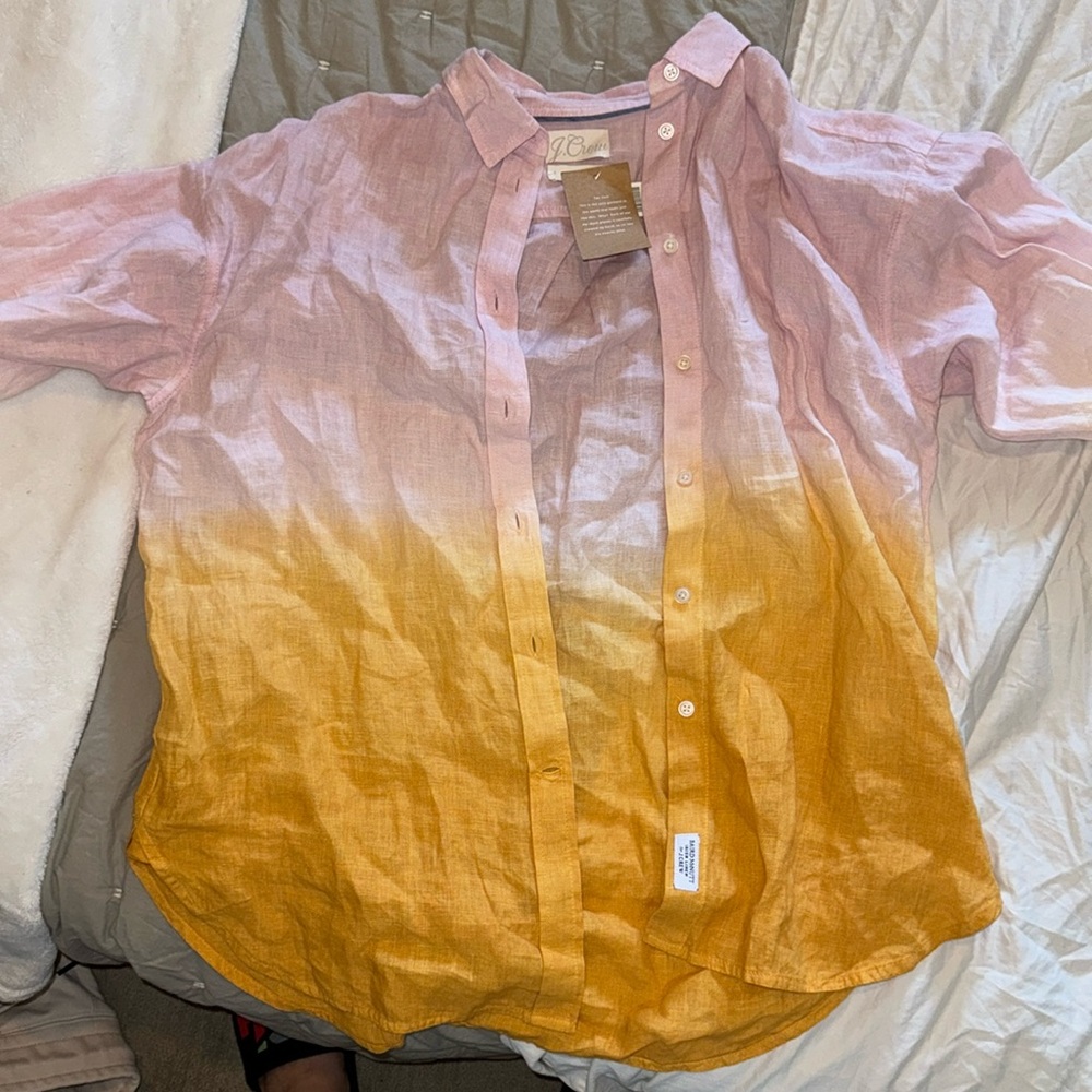 NWT Women’s J Crew Linen Button Down